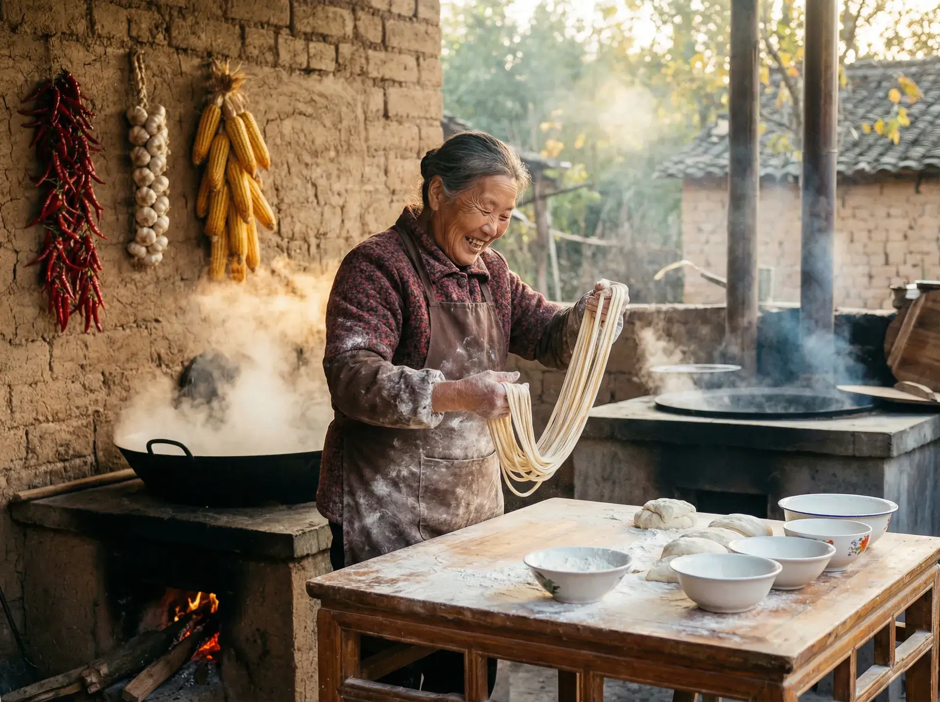 农家大嫂手擀面 - 我早就想在公司要你了视频 乡村美食